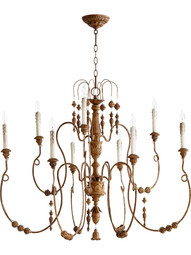 Palermo 9-Light Chandelier in French Umber.